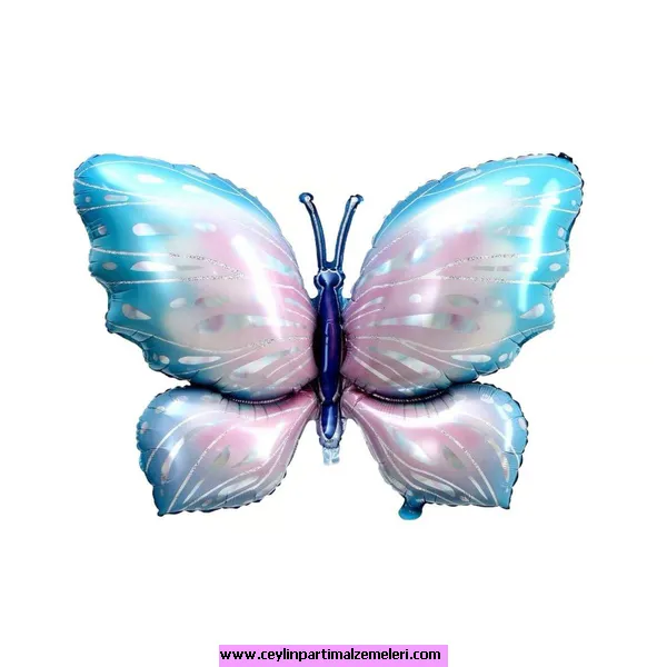 Mavi Kelebek Folyo Balon